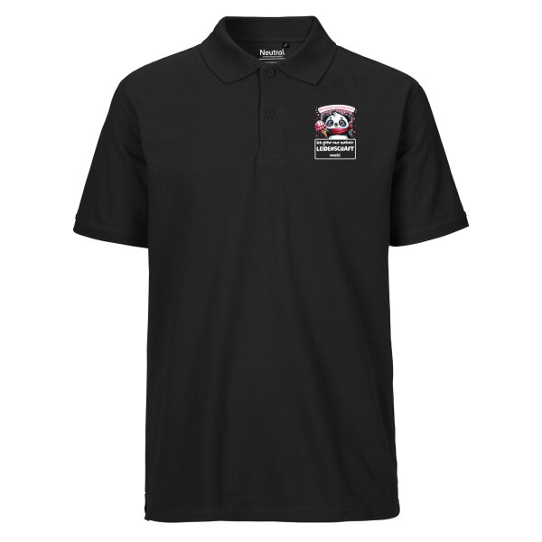 Herren Polo Shirt Verfressen, gehe Leidenschaft nach Pandabär
