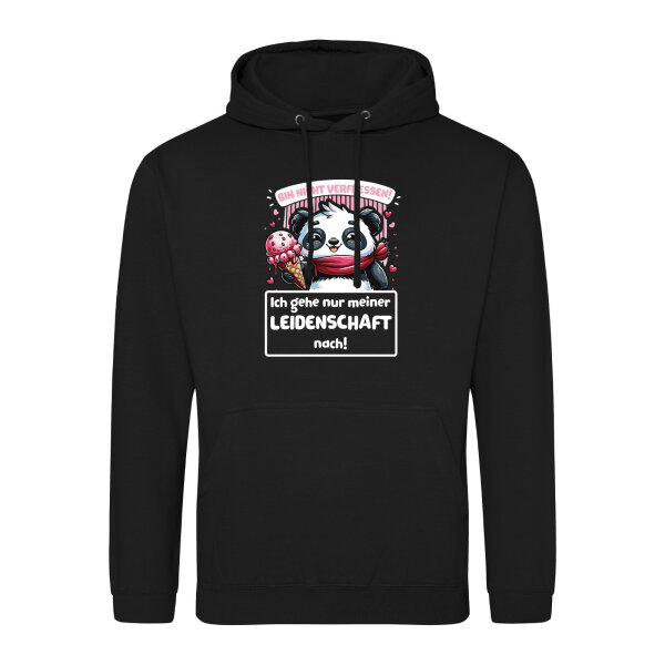 Unisex Hoodie Verfressen, gehe Leidenschaft nach Pandabär
