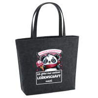 Filz Shopper Verfressen, gehe Leidenschaft nach...