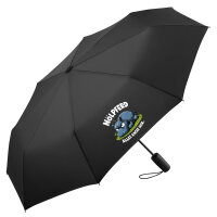 Regenschirm Nölpferd, alles kacke Nilpferd 98cm Schwarz