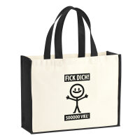 Jutetasche F*ck dick so viel Strichmännchen 21 Liter...