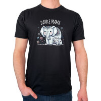 Herren T-Shirt Danke Mama Elefanten