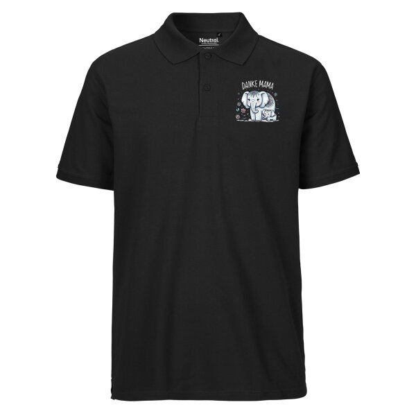 Herren Polo Shirt Danke Mama Elefanten