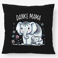 Kissen Danke Mama Elefanten 40x40cm