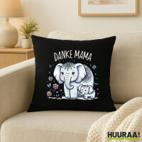 Kissen Danke Mama Elefanten 40x40cm