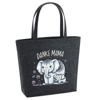 Filz Shopper Danke Mama Elefanten 22 Liter