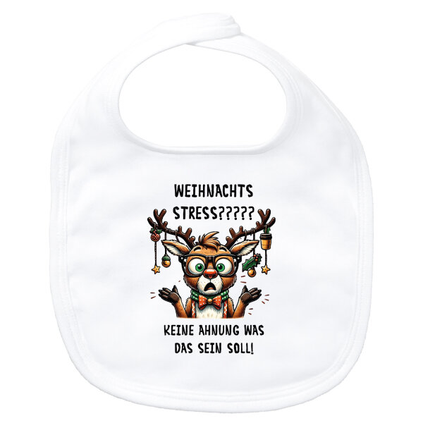 Baby Lätzchen Weihnachtsstress Rentier Klettverschluss