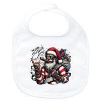 Baby Lätzchen Cooler Weihnachtsmann Merry Christmas...