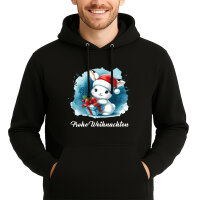 Unisex Hoodie Süßer Hase Frohe Weihnachten
