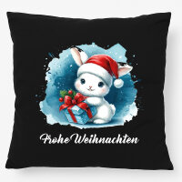 Kissen Süßer Hase Frohe Weihnachten 40x40cm