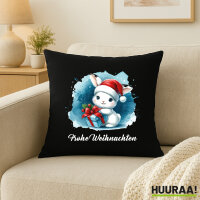 Kissen Süßer Hase Frohe Weihnachten 40x40cm