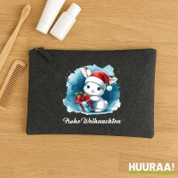 Kulturbeutel Süßer Hase Frohe Weihnachten 1...