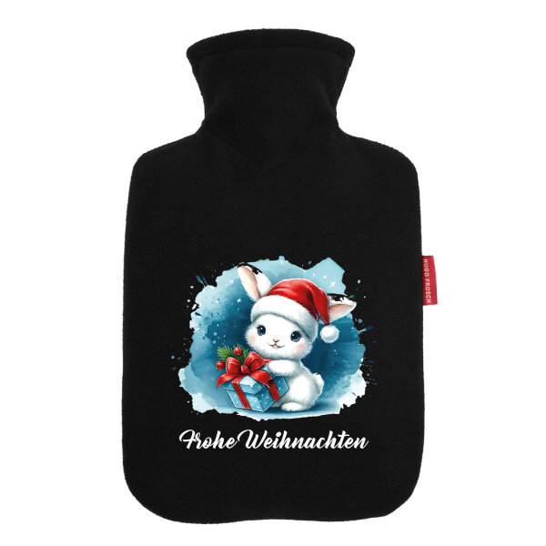 Wärmflasche Süßer Hase Frohe Weihnachten