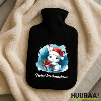 Wärmflasche Süßer Hase Frohe Weihnachten
