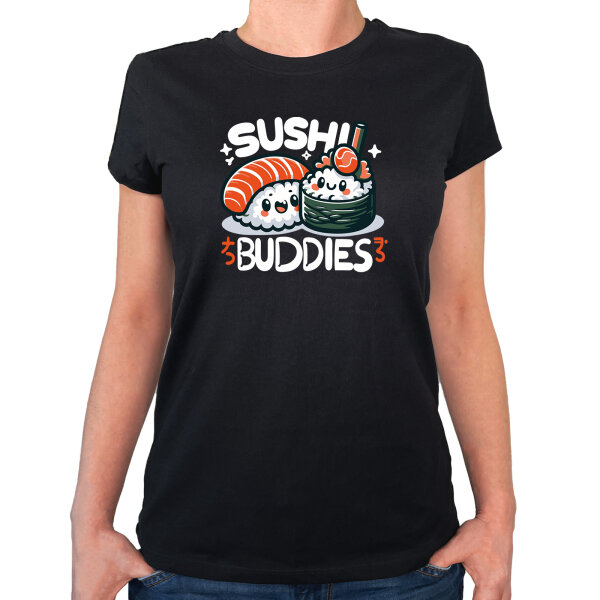 Damen T-Shirt Sushi Buddies Sushirollen
