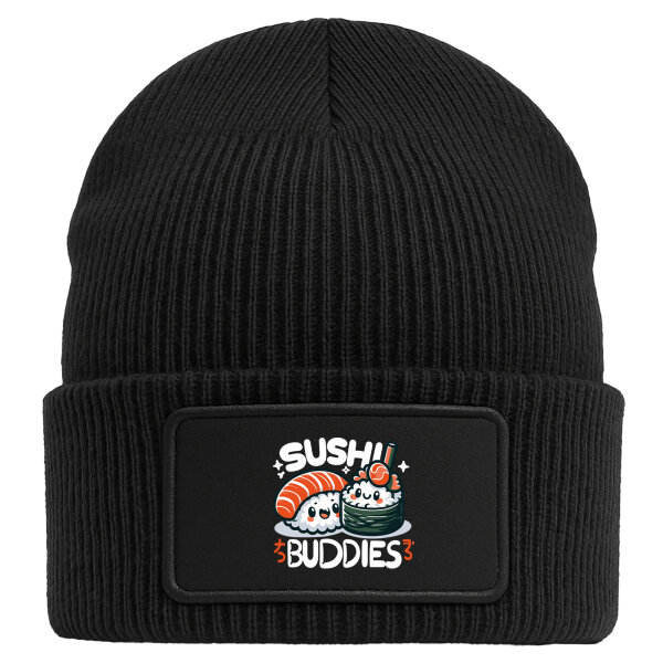 Beanie mit Patch Sushi Buddies Sushirollen Black