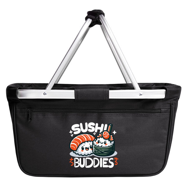 Einkaufskorb faltbar Sushi Buddies Sushirollen 20 Liter Black