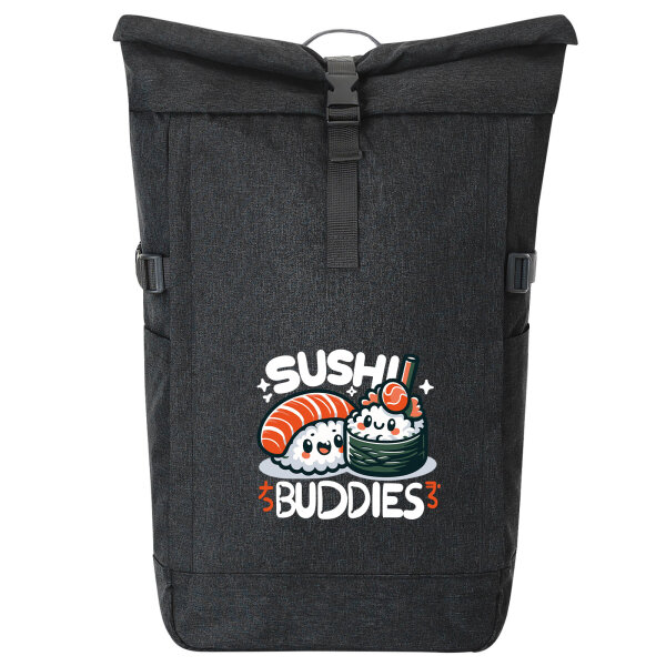 Kurierrucksack Sushi Buddies Sushirollen 30-44 Liter Black Melange