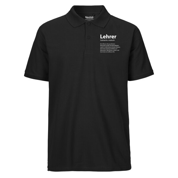 Herren Polo Shirt Lehrer Definition