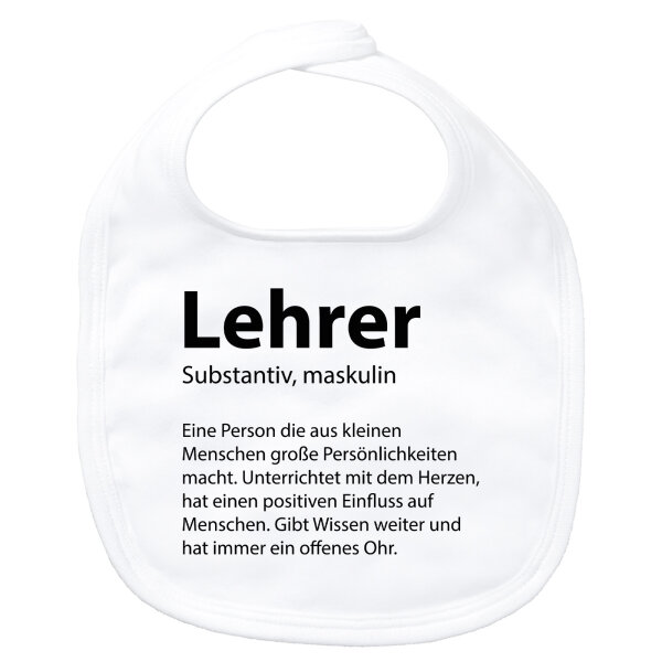 Baby Lätzchen Lehrer Definition Klettverschluss