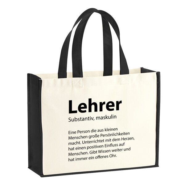Jutetasche Lehrer Definition 21 Liter Black