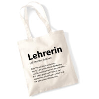 Jutebeutel Lehrerin Definition 10 Liter
