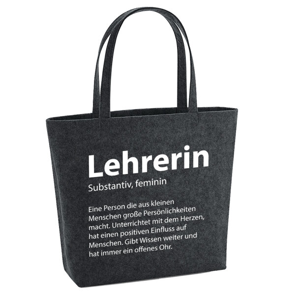 Filz Shopper Lehrerin Definition 22 Liter