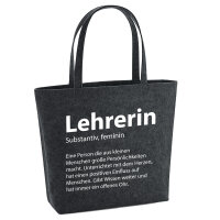 Filz Shopper Lehrerin Definition 22 Liter