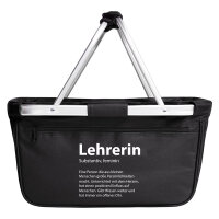 Einkaufskorb faltbar Lehrerin Definition 20 Liter Black