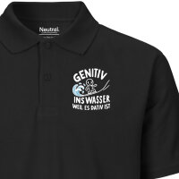 Herren Polo Shirt Genitiv ins Wasser Dativ ist