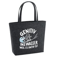 Filzshopper Genitiv ins Wasser Dativ ist, 22 Liter