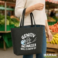 Filzshopper Genitiv ins Wasser Dativ ist, 22 Liter