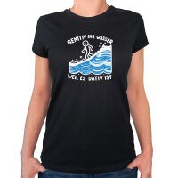 Damen T-Shirt Genitiv ins Wasser Dativ ist