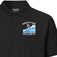 Herren Polo Shirt Genitiv ins Wasser Dativ ist