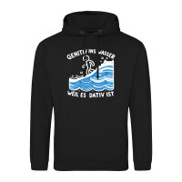 Unisex Hoodie Genitiv ins Wasser Dativ ist