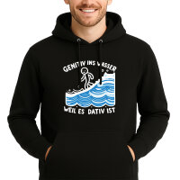 Unisex Hoodie Genitiv ins Wasser Dativ ist