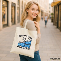 Jutebeutel Genitiv ins Wasser Dativ ist 10 Liter