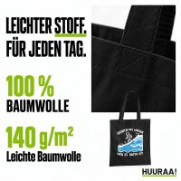 Jutebeutel Genitiv ins Wasser Dativ ist 10 Liter
