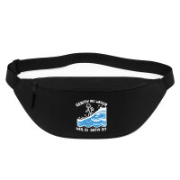 Bauchtasche Genitiv ins Wasser Dativ ist 2,5 Liter Black