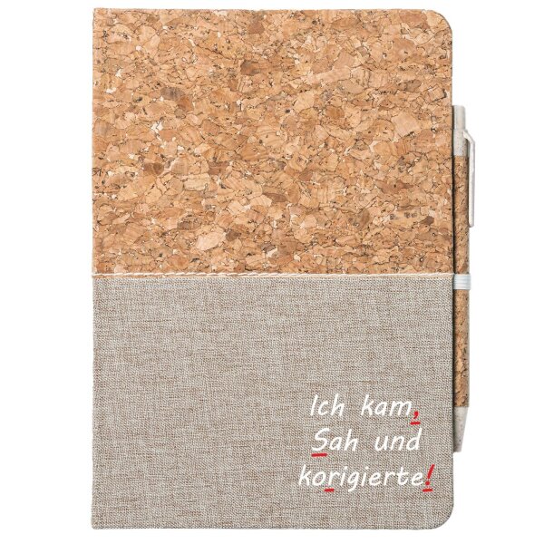 Notizbuch A5 Kam Sah und korigierte Korrektur 80 Blatt inkl. Kugelschreiber