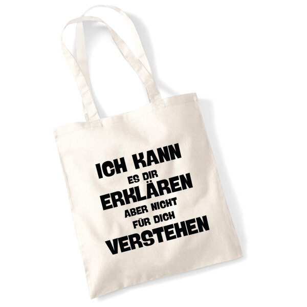 Jutebeutel Kann es erklären nicht verstehen 10 Liter