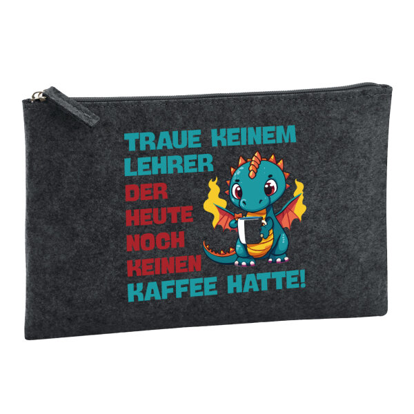 Kulturbeutel Lehrer trauen noch keinen Kaffee hatte 1 Liter Charcoal