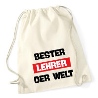 Turnbeutel Bester Lehrer der Welt 12 Liter