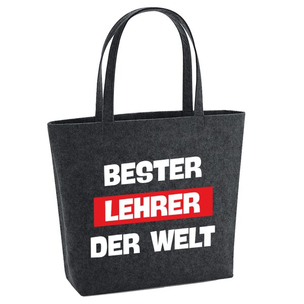 Filzshopper Bester Lehrer der Welt, 22 Liter