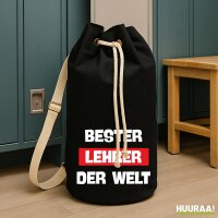 Seesack Bester Lehrer der Welt 20 Liter Black