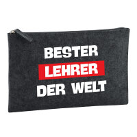 Kulturbeutel Bester Lehrer der Welt 1 Liter Charcoal