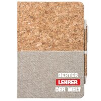 Notizbuch A5 Bester Lehrer der Welt 80 Blatt inkl....