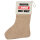 Weihnachtsstrumpf Bester Lehrer der Welt Beige Jute