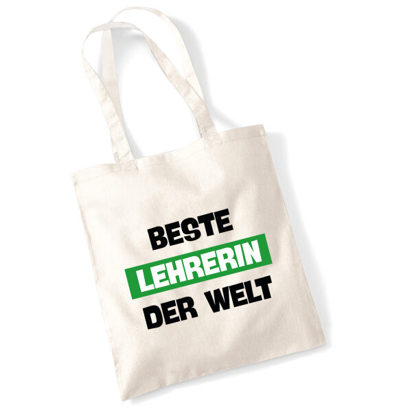 Jutebeutel Beste Lehrerin der Welt 10 Liter