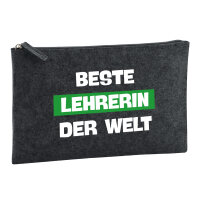 Kulturbeutel Beste Lehrerin der Welt 1 Liter Charcoal